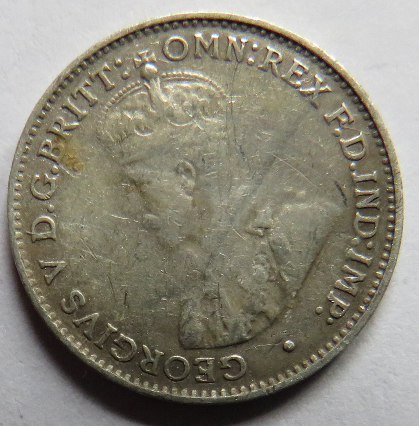 1927 King George V Australia Silver Threepence Coin