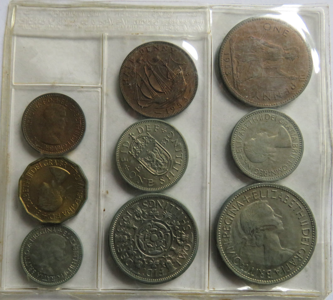 1953 Queen Elizabeth II Uncirculated Coin Set - Great Britain