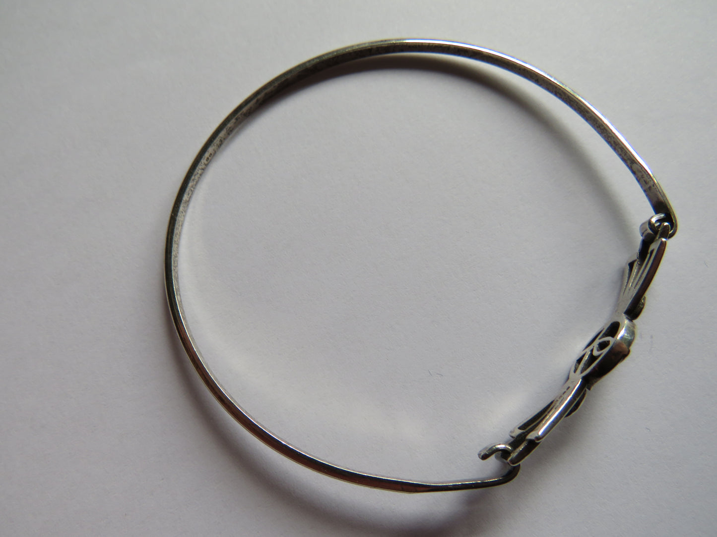 Ladies Sterling Silver Bangle In The Style of Charles Rennie Mackintosh