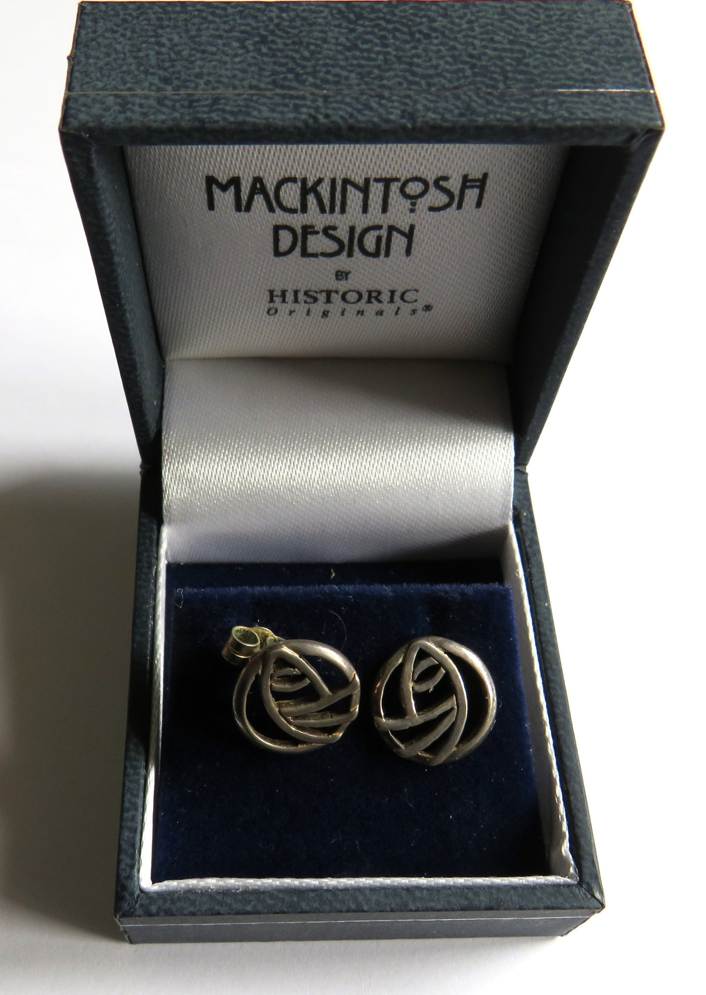 Ladies Sterling Silver Earrings In The Style of Charles Rennie Mackintosh