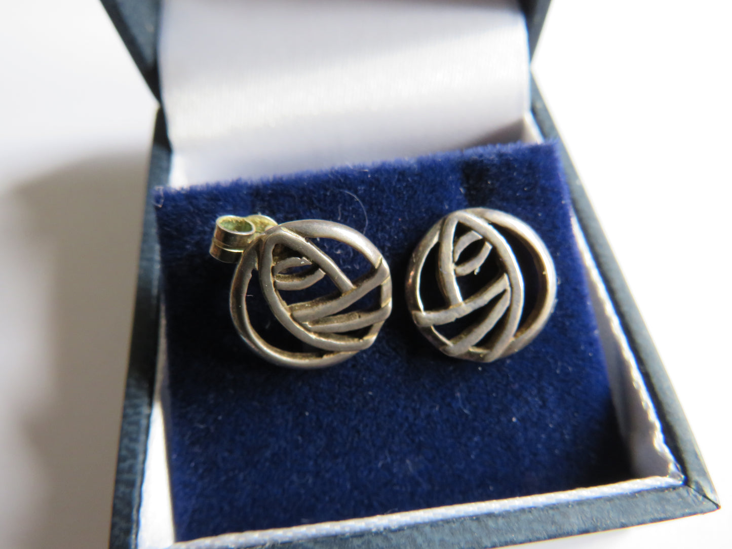 Ladies Sterling Silver Earrings In The Style of Charles Rennie Mackintosh