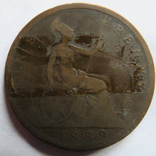 Load image into Gallery viewer, 1889 Queen Victoria Bun Head One Penny Coin - Great Britain
