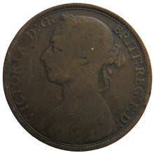 Load image into Gallery viewer, 1892 Queen Victoria Bun Head One Penny Coin - Great Britain
