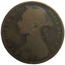 Load image into Gallery viewer, 1891 Queen Victoria Bun Head One Penny Coin - Great Britain
