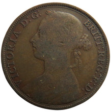 Load image into Gallery viewer, 1893 Queen Victoria Bun Head One Penny Coin - Great Britain
