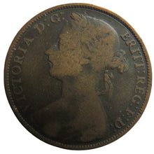 Load image into Gallery viewer, 1886 Queen Victoria Bun Head One Penny Coin - Great Britain
