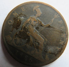 Load image into Gallery viewer, 1886 Queen Victoria Bun Head One Penny Coin - Great Britain
