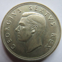 Load image into Gallery viewer, 1952 King George VI South Africa Silver 5 Shillings Coin
