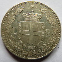 Load image into Gallery viewer, 1882 Italy Silver 2 Lire Coin In Excellent Grade
