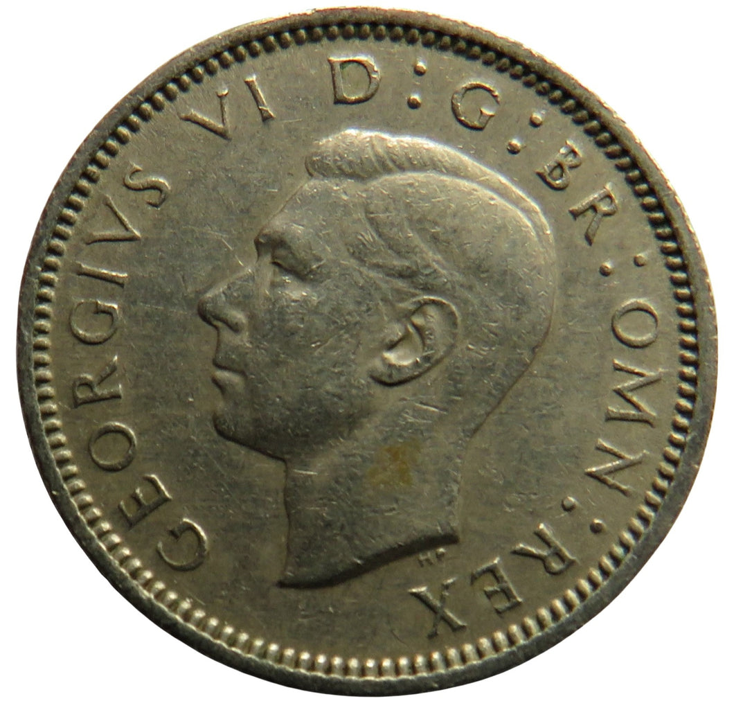 1952 King George VI Sixpence Coin Scarce Date - Great Britain