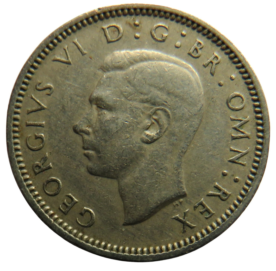 1952 King George VI Sixpence Coin Scarce Date - Great Britain