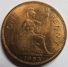 Load image into Gallery viewer, 1953 Queen Elizabeth II One Penny Coin Unc
