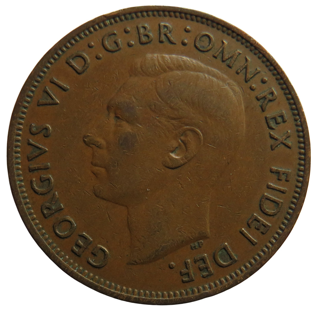 1950 King George VI One Penny Coin - Scarce Date