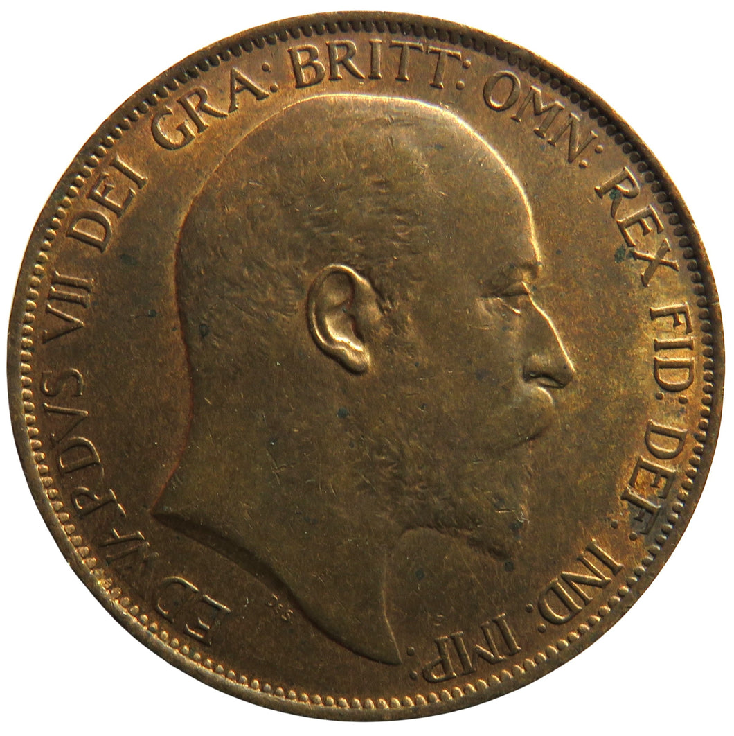 1903 King Edward VII One Penny Coin In High Grade - Great Britain