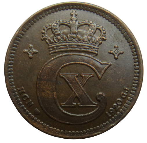 1920 Denmark 5 Ore Coin