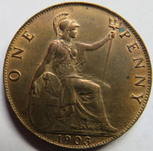 Load image into Gallery viewer, 1903 King Edward VII One Penny Coin In High Grade - Great Britain
