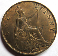 Load image into Gallery viewer, 1901 Queen Victoria One Penny Coin In High Grade - Great Britain
