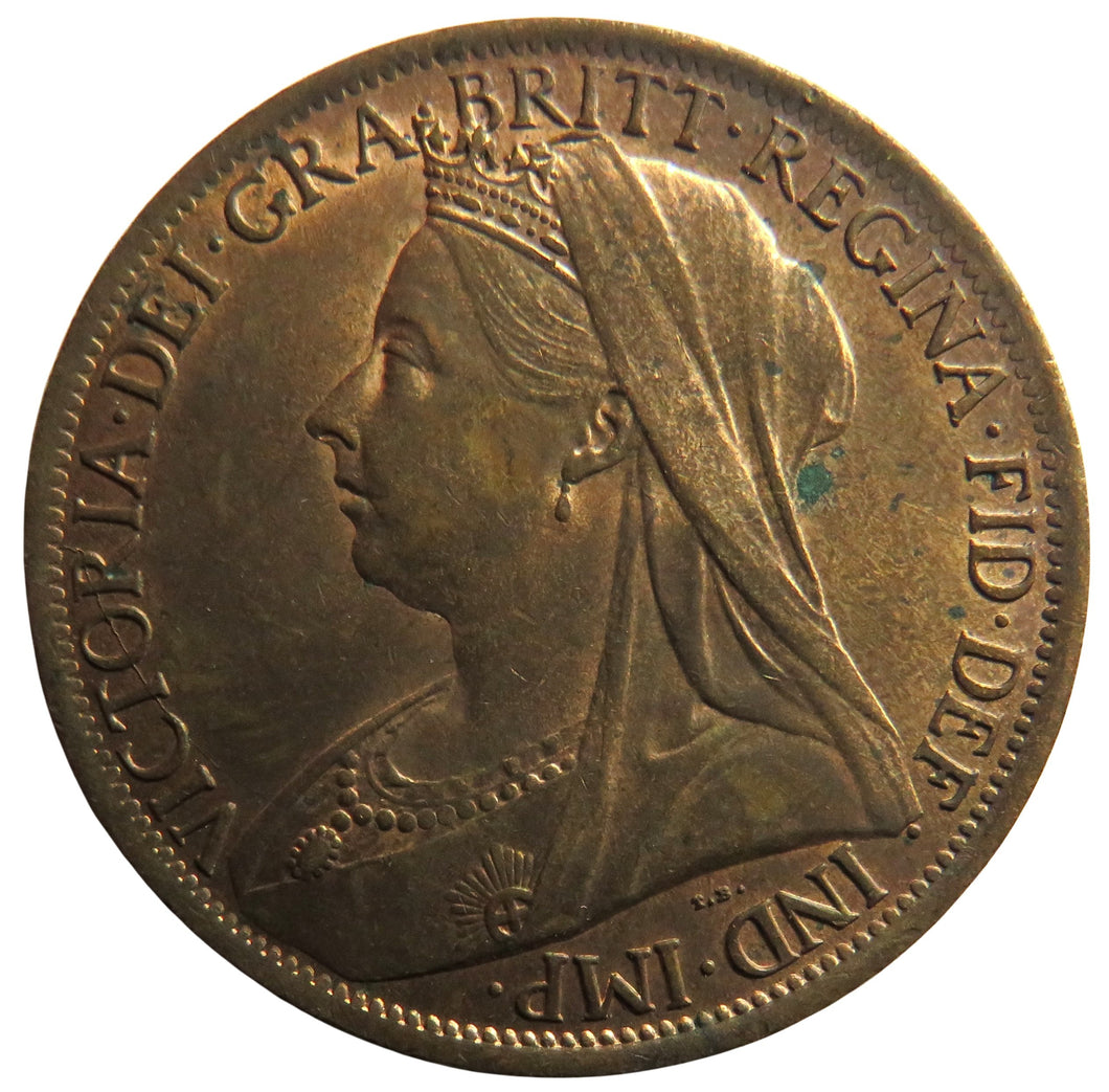 1901 Queen Victoria One Penny Coin In High Grade - Great Britain