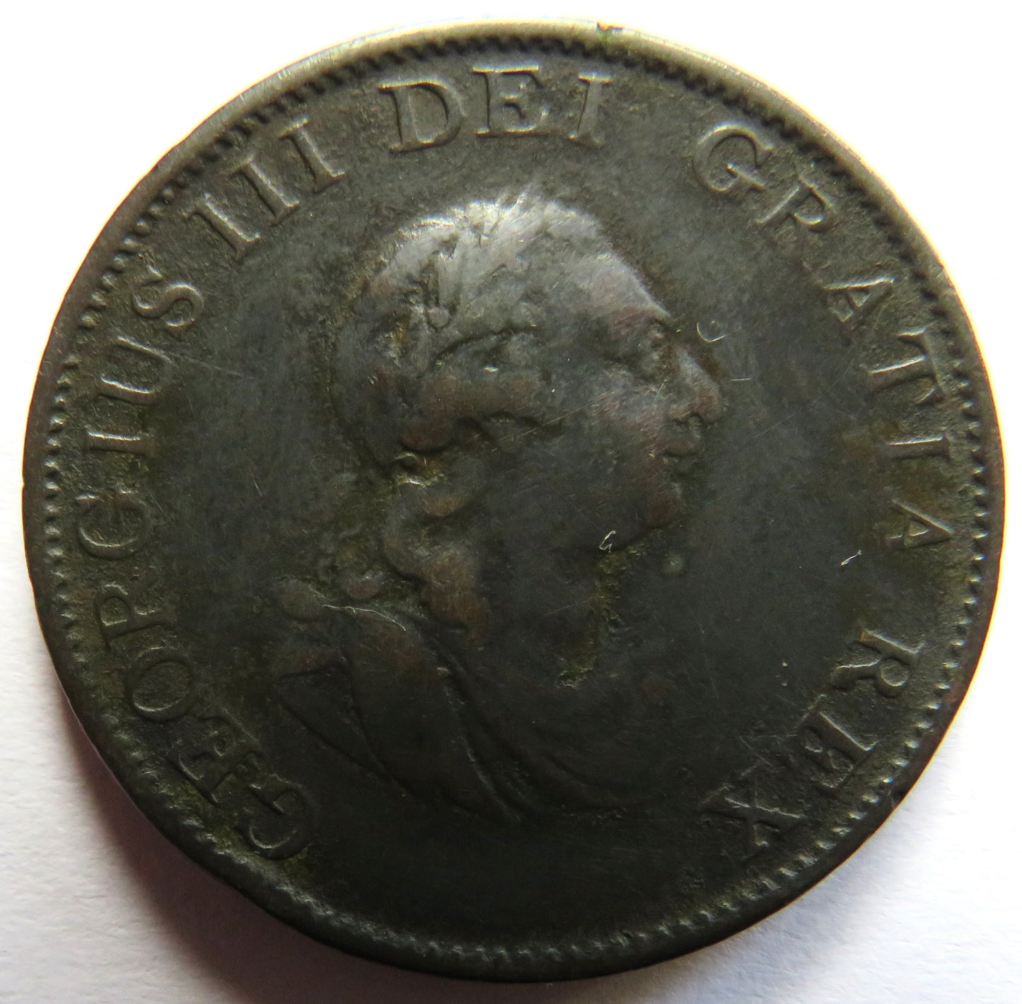 1799 King George III Halfpenny Coin - Great Britain