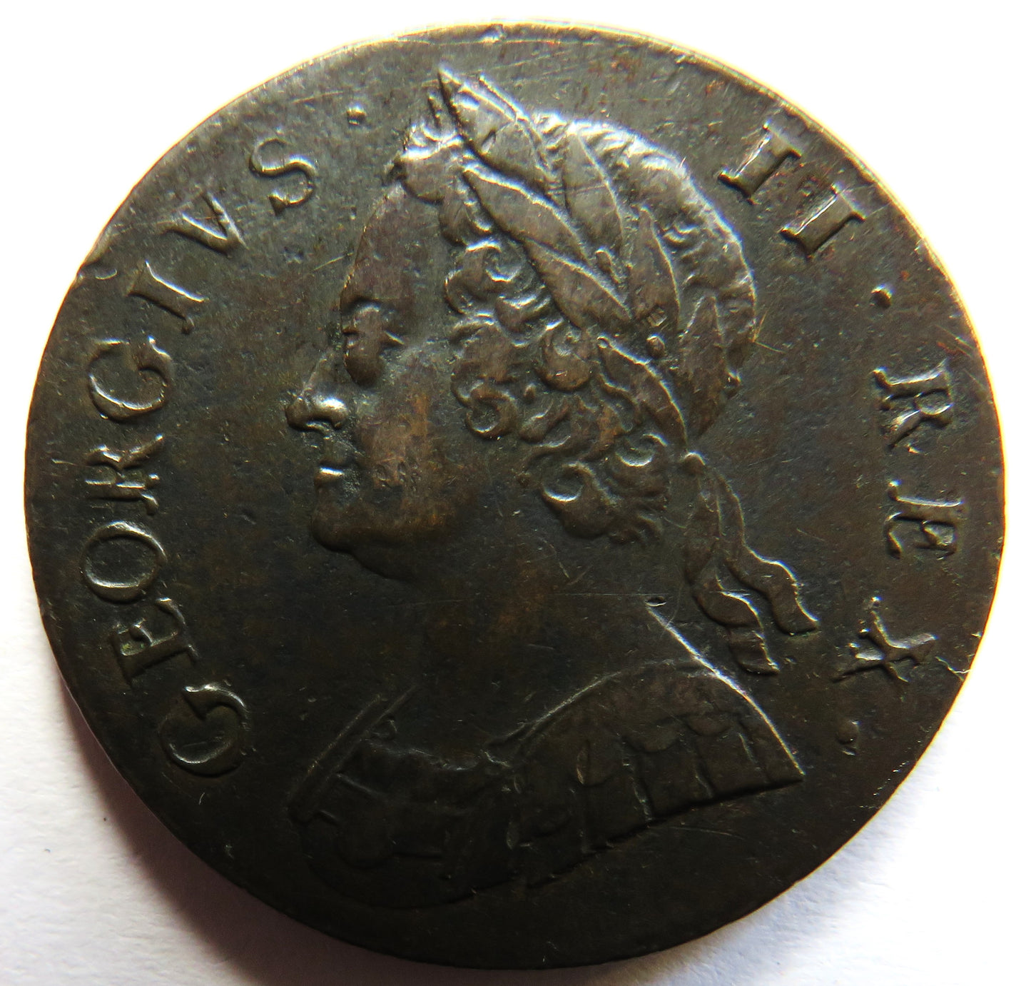 1746 King George II Halfpenny Coin Good Detail - Great Britain