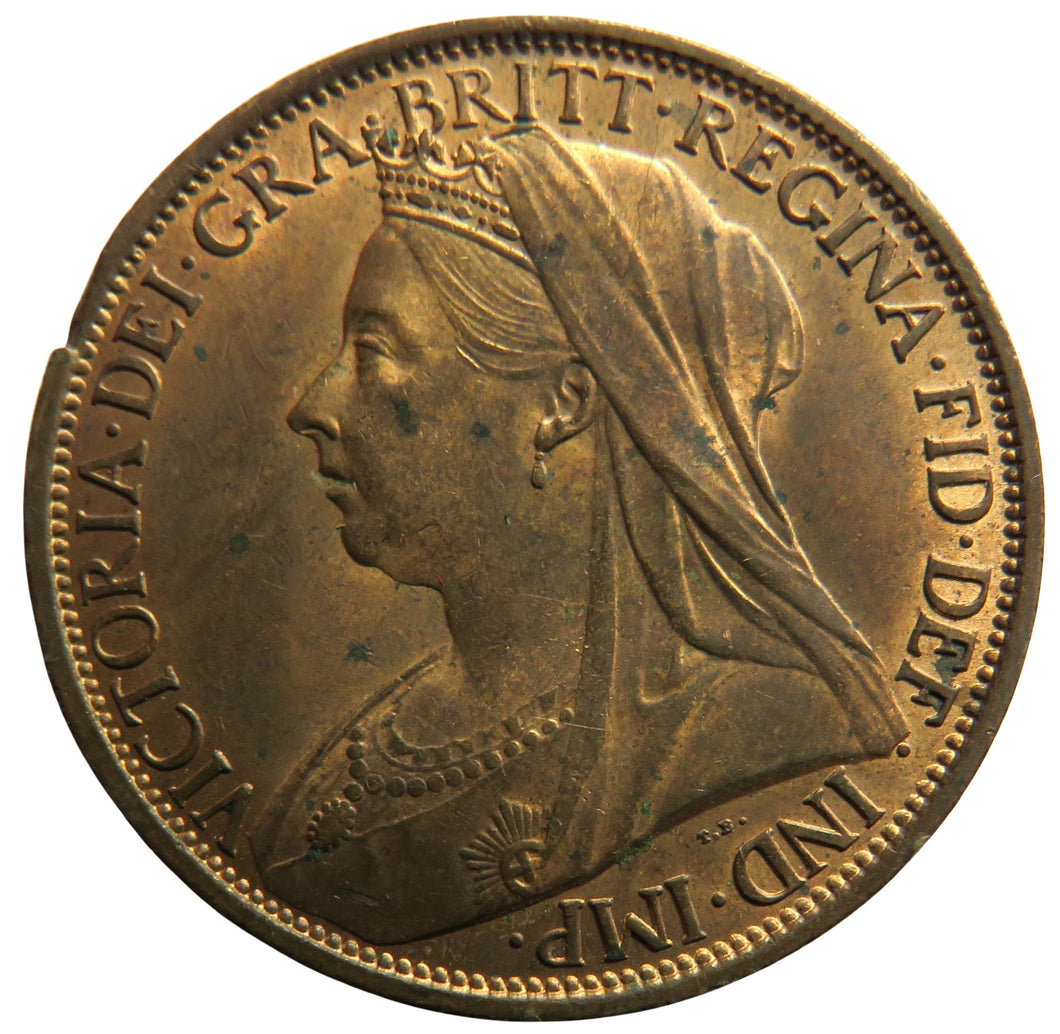 1900 Queen Victoria One Penny Coin In High Grade - Great Britain