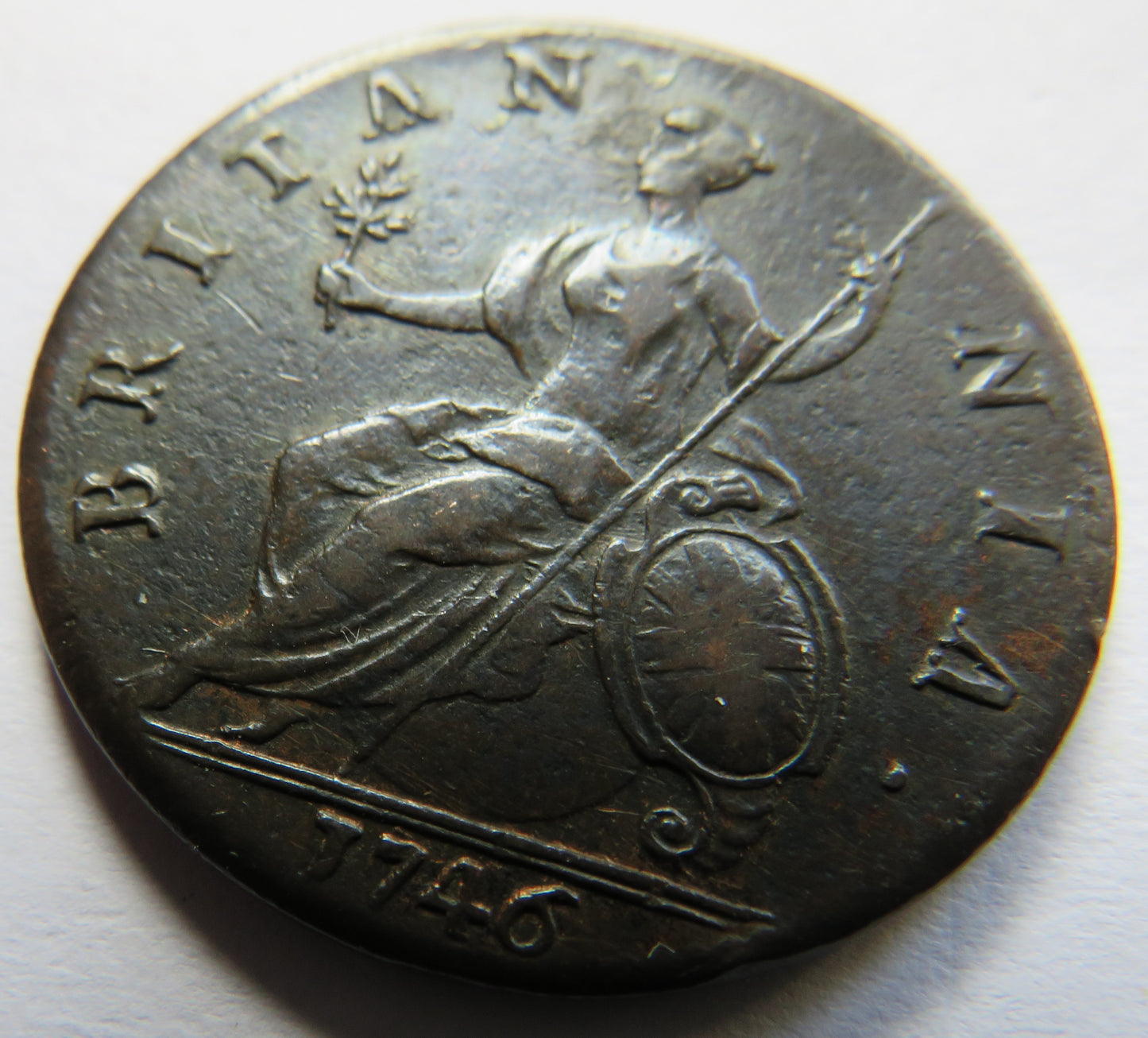 1746 King George II Halfpenny Coin Good Detail - Great Britain