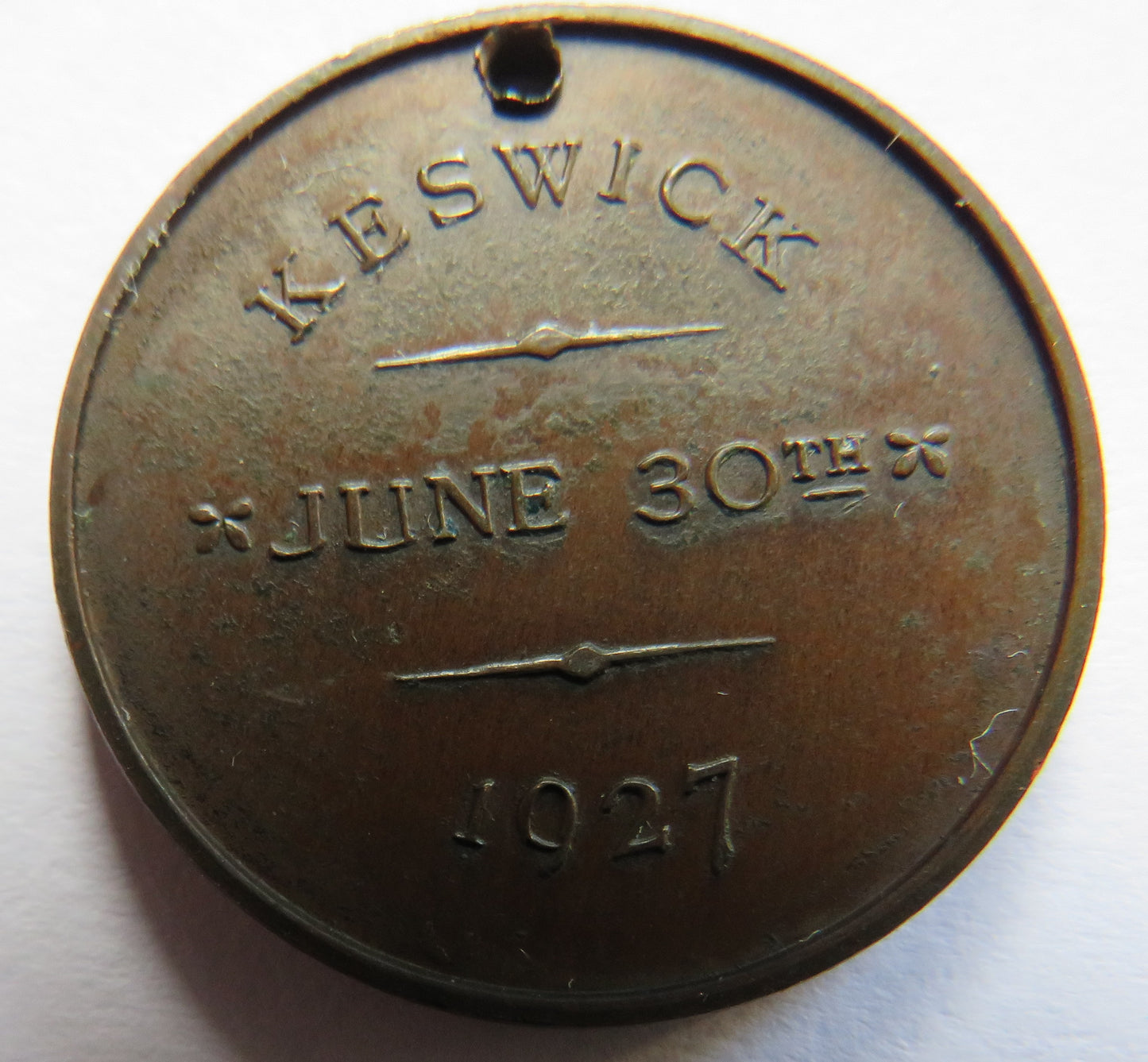 1927 Edward Prince of Wales Royal Visit to Keswick Medalet