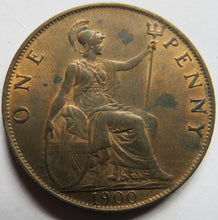 Load image into Gallery viewer, 1900 Queen Victoria One Penny Coin In High Grade - Great Britain
