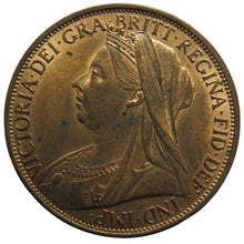 Load image into Gallery viewer, 1900 Queen Victoria One Penny Coin In High Grade - Great Britain
