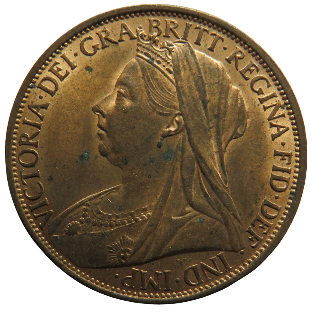 1900 Queen Victoria One Penny Coin In High Grade - Great Britain