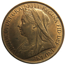 Load image into Gallery viewer, 1900 Queen Victoria One Penny Coin In High Grade - Great Britain
