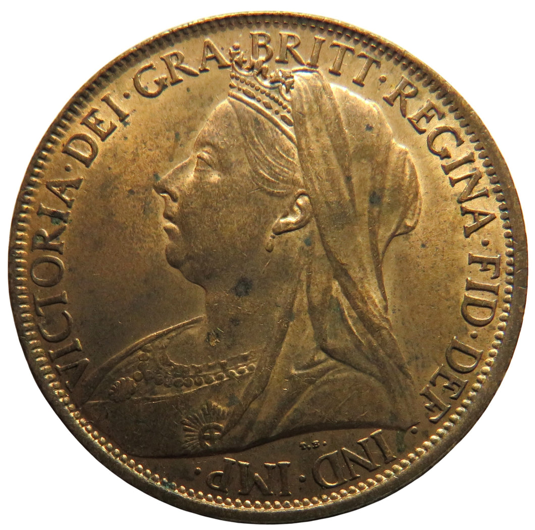 1900 Queen Victoria One Penny Coin In High Grade - Great Britain