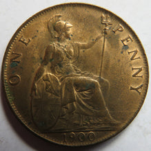 Load image into Gallery viewer, 1900 Queen Victoria One Penny Coin In High Grade - Great Britain
