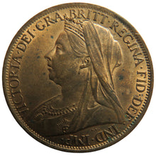 Load image into Gallery viewer, 1899 Queen Victoria One Penny Coin In High Grade - Great Britain
