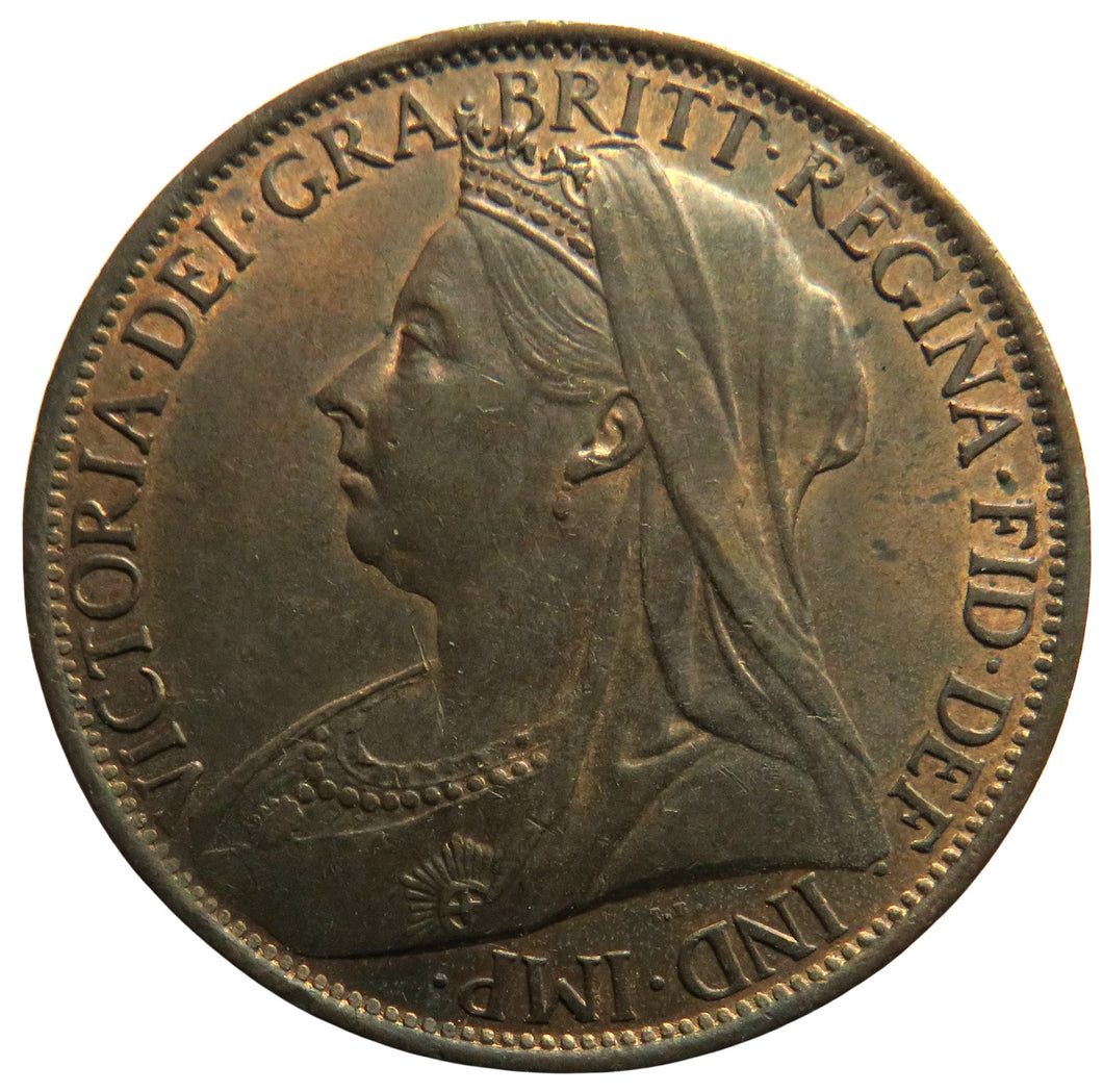 1898 Queen Victoria One Penny Coin In High Grade - Great Britain