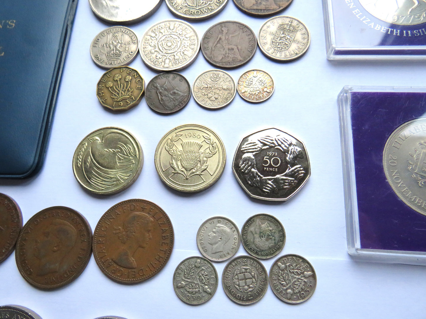 Coin Collector Starter Kit To Include 1951 Crown, Silver Threepence, Crowns Etc