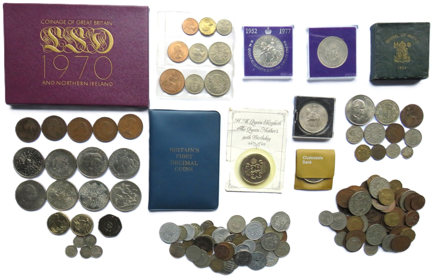 Ultimate Coin Collecting Starter Kit To Include 1970 proof Set, 1953 UNC Set Silver Threepences etc.