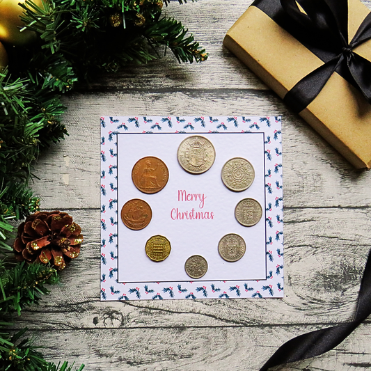 Mounted Christmas Coin Set With Holly Design – Choose Your Year (1947–1967)