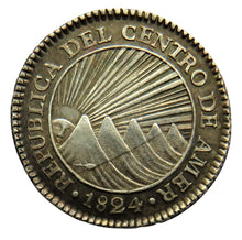 Load image into Gallery viewer, 1824 Guatemala Central American Republic Silver One Real Coin In High Grade
