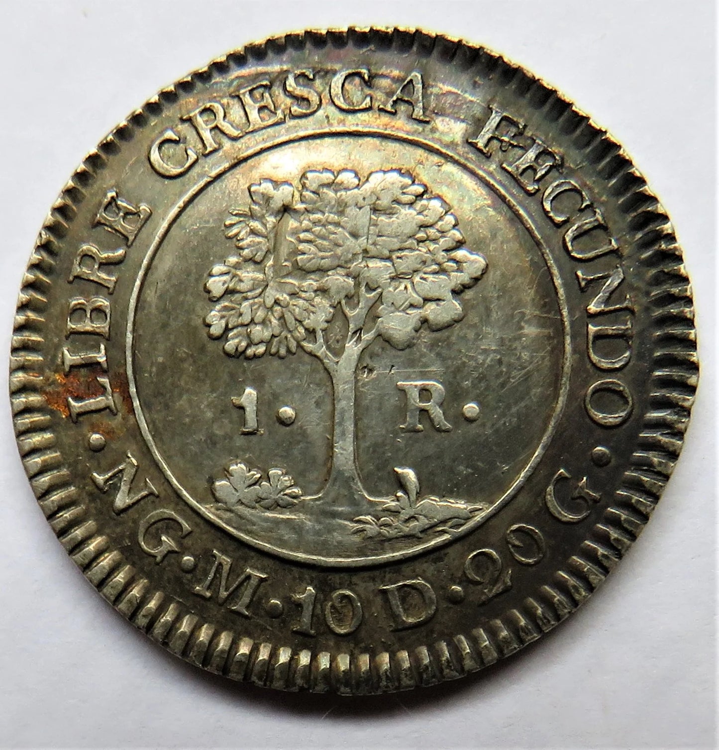 1824 Guatemala Central American Republic Silver One Real Coin In High Grade