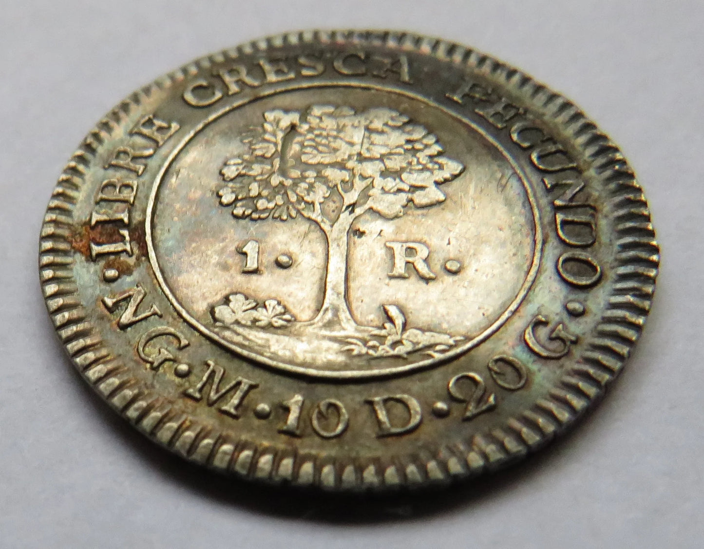 1824 Guatemala Central American Republic Silver One Real Coin In High Grade