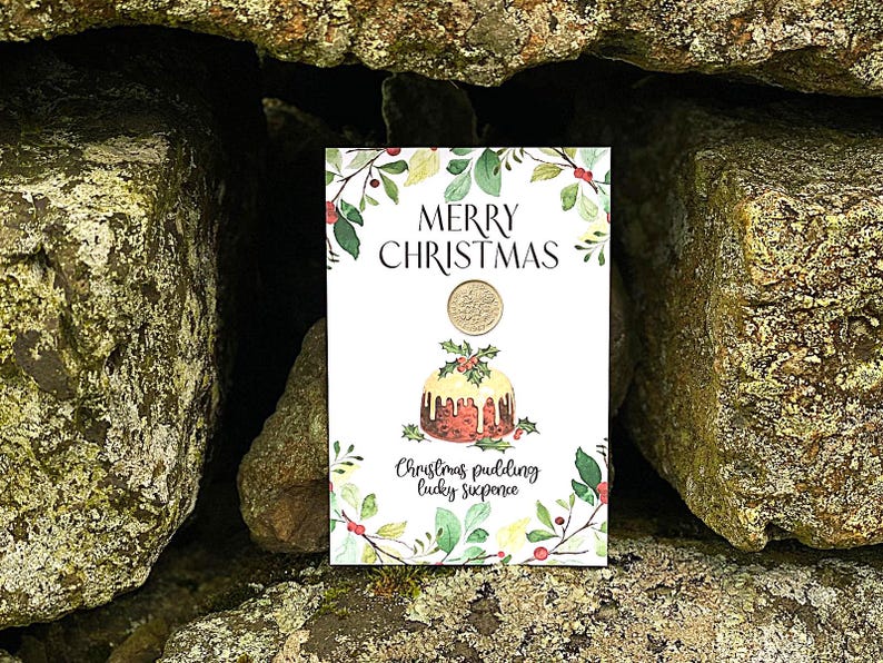Christmas Pudding Lucky Sixpence Gift