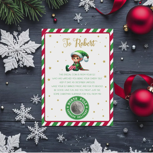 Personalised Coin from the Elf Card