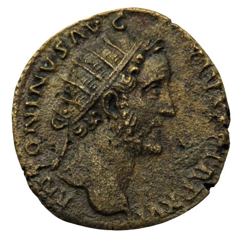 Ad 152-3 Antoninus Pius Brass Dupondius Roman Coin
