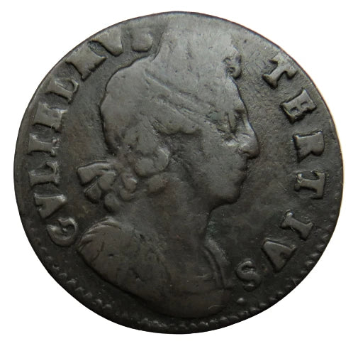 1701 William III Half-Penny Coin - Britannia Error Unbarred A's