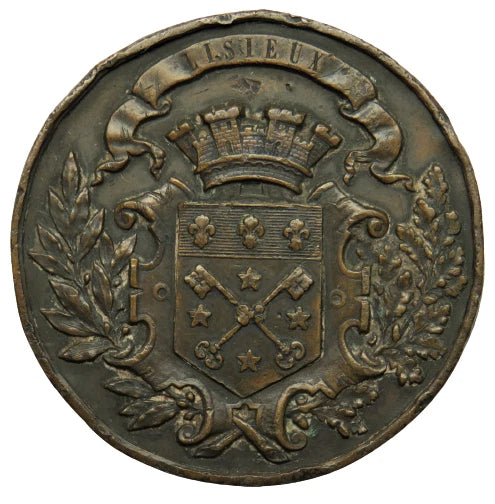 Societe De Mulation De Lisieux 1881 Antique French Medal