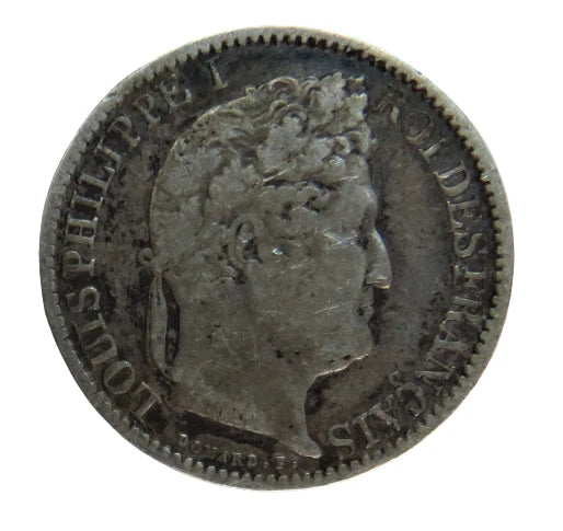 1847-A France Silver 50 Centimes Coin.
