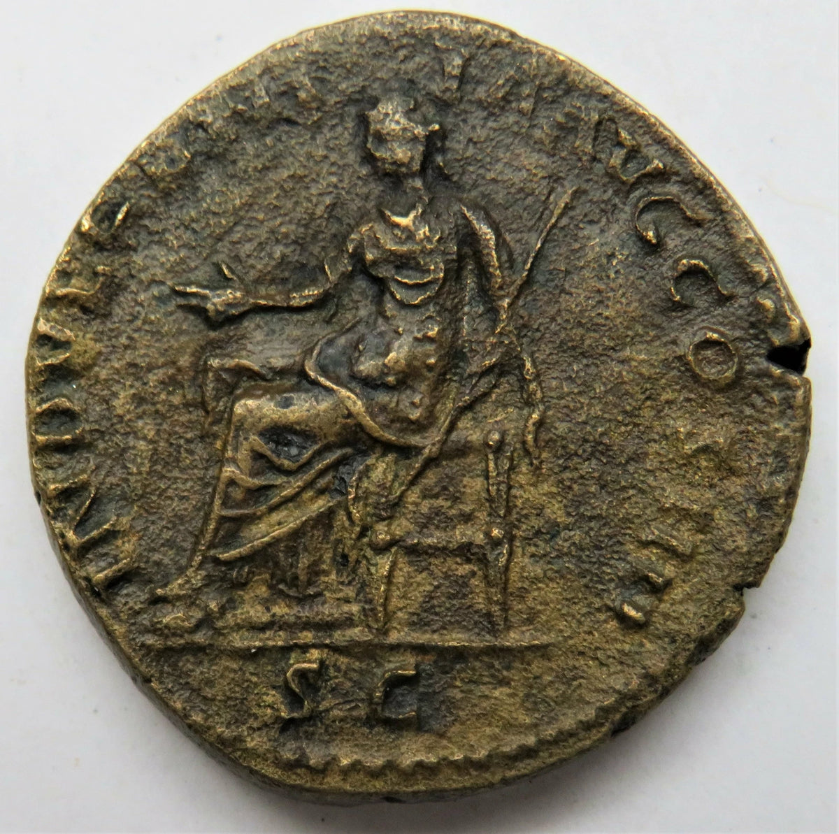 Ad 152-3 Antoninus Pius Brass Dupondius Roman Coin