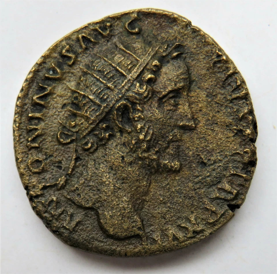 Ad 152-3 Antoninus Pius Brass Dupondius Roman Coin
