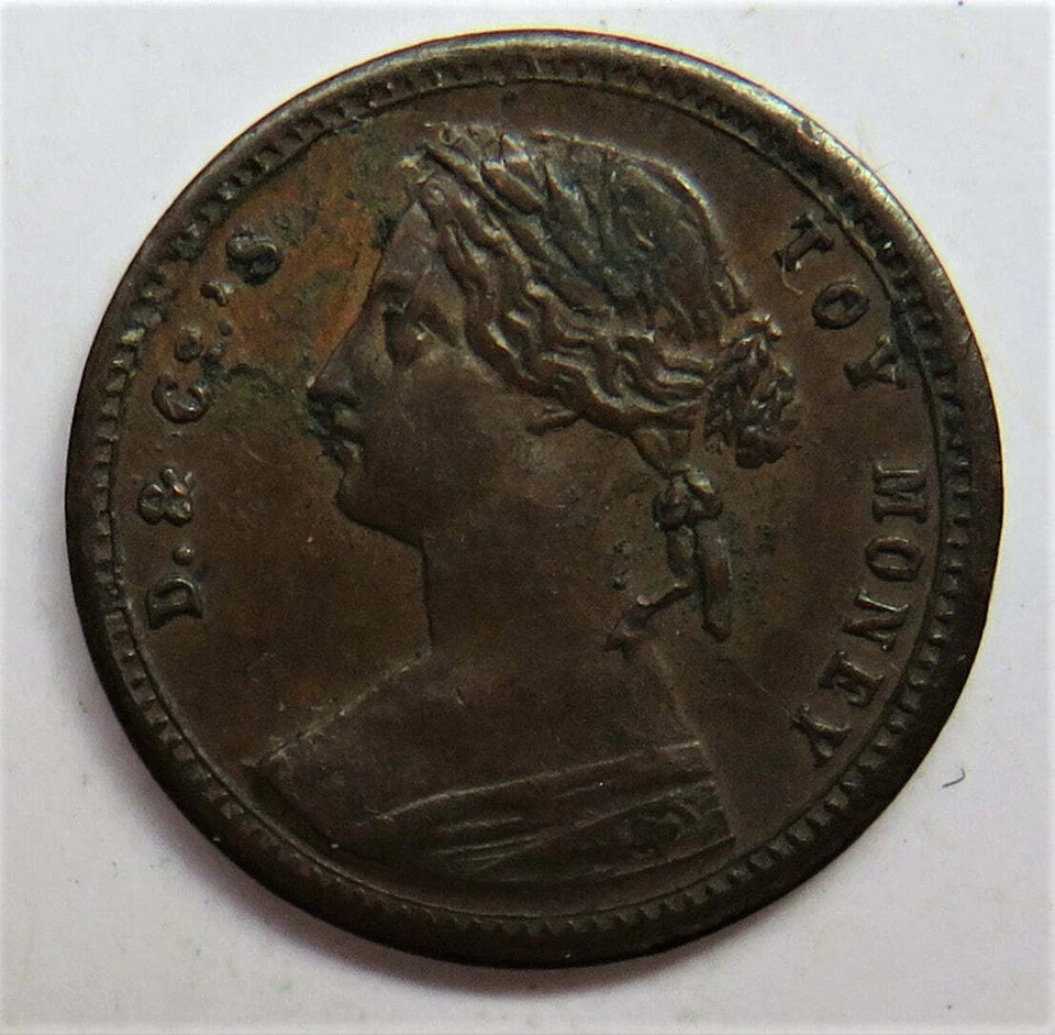 1880 Toy Money One Penny Very Small Coin